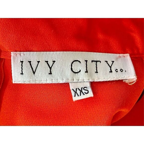 NWOT Ivy City Co Pipa Holiday Red Bow Tie Collar Fit & Flare Women's Dress XXS - Picture 7 of 14